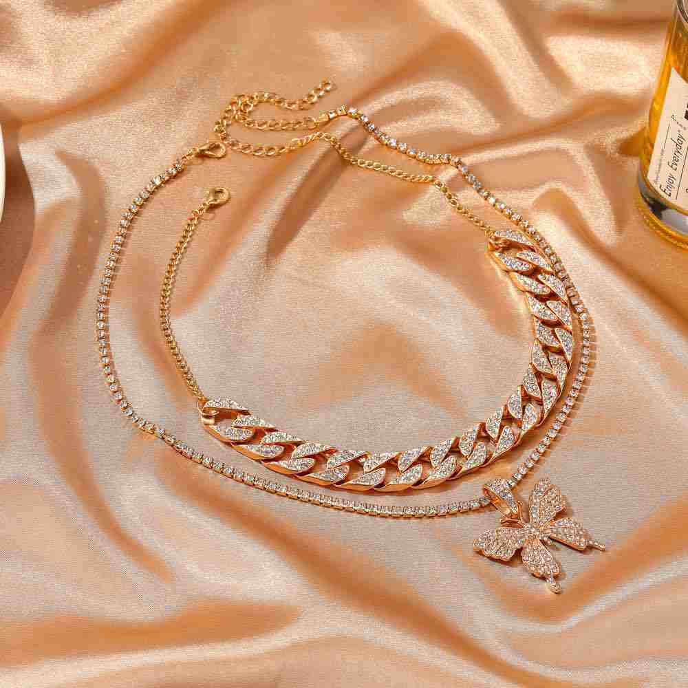 Collar mariposa doble