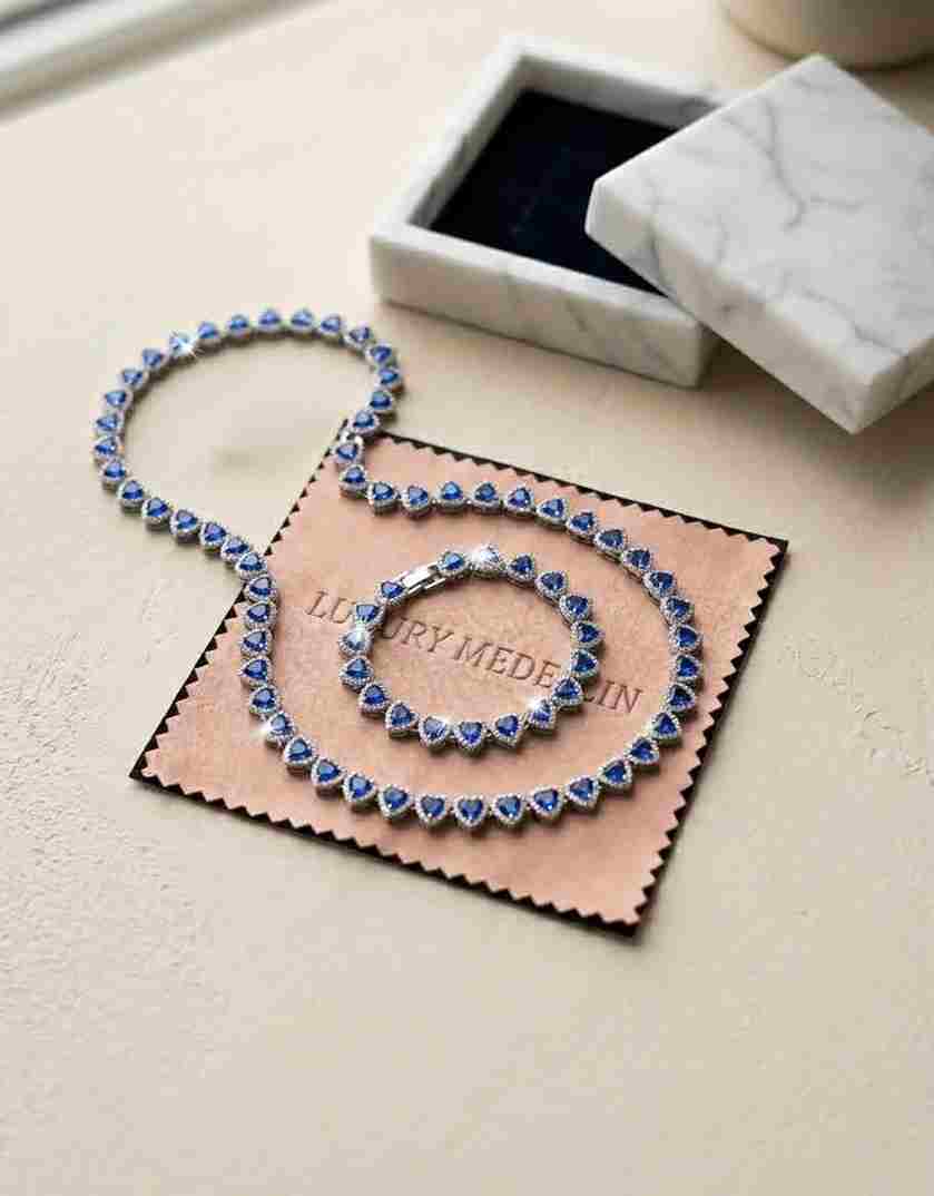 Collar set afrodita | PULSERA REGALO + CAJA PREMIUM + PAÑO LIMPIADOR