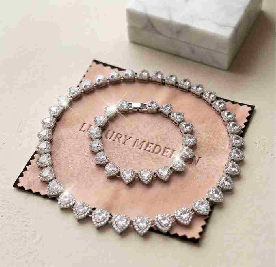 Collar set afrodita | PULSERA REGALO + CAJA PREMIUM GRATIS Y PAÑO LIMPIADOR