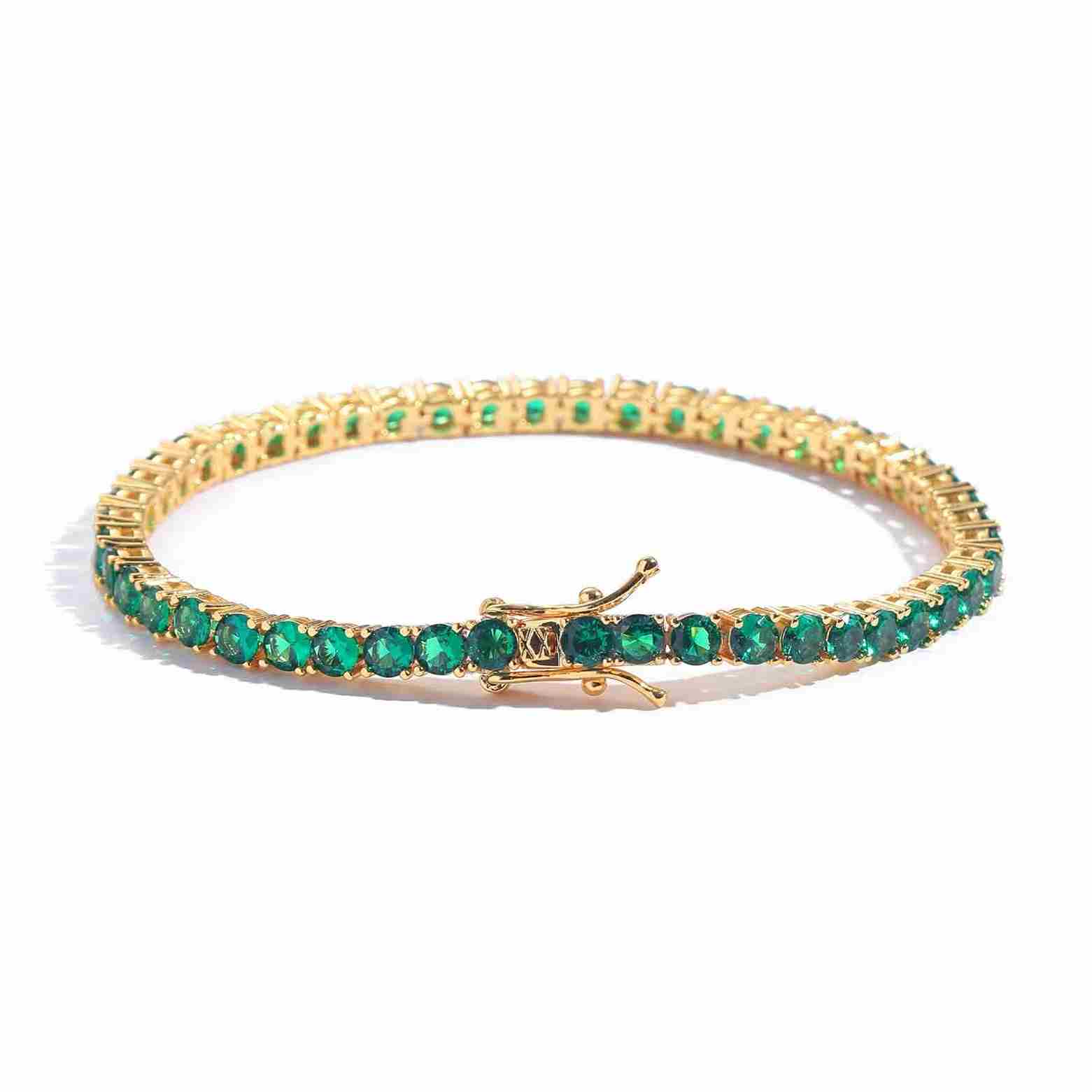 Pulsera Tenis Esmeralda Luck