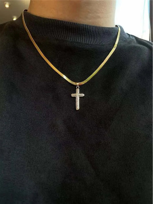 Collar gold cross