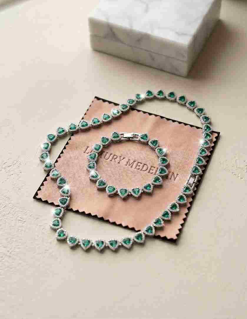 Collar set afrodita | PULSERA REGALO + CAJA PREMIUM GRATIS Y PAÑO LIMPIADOR