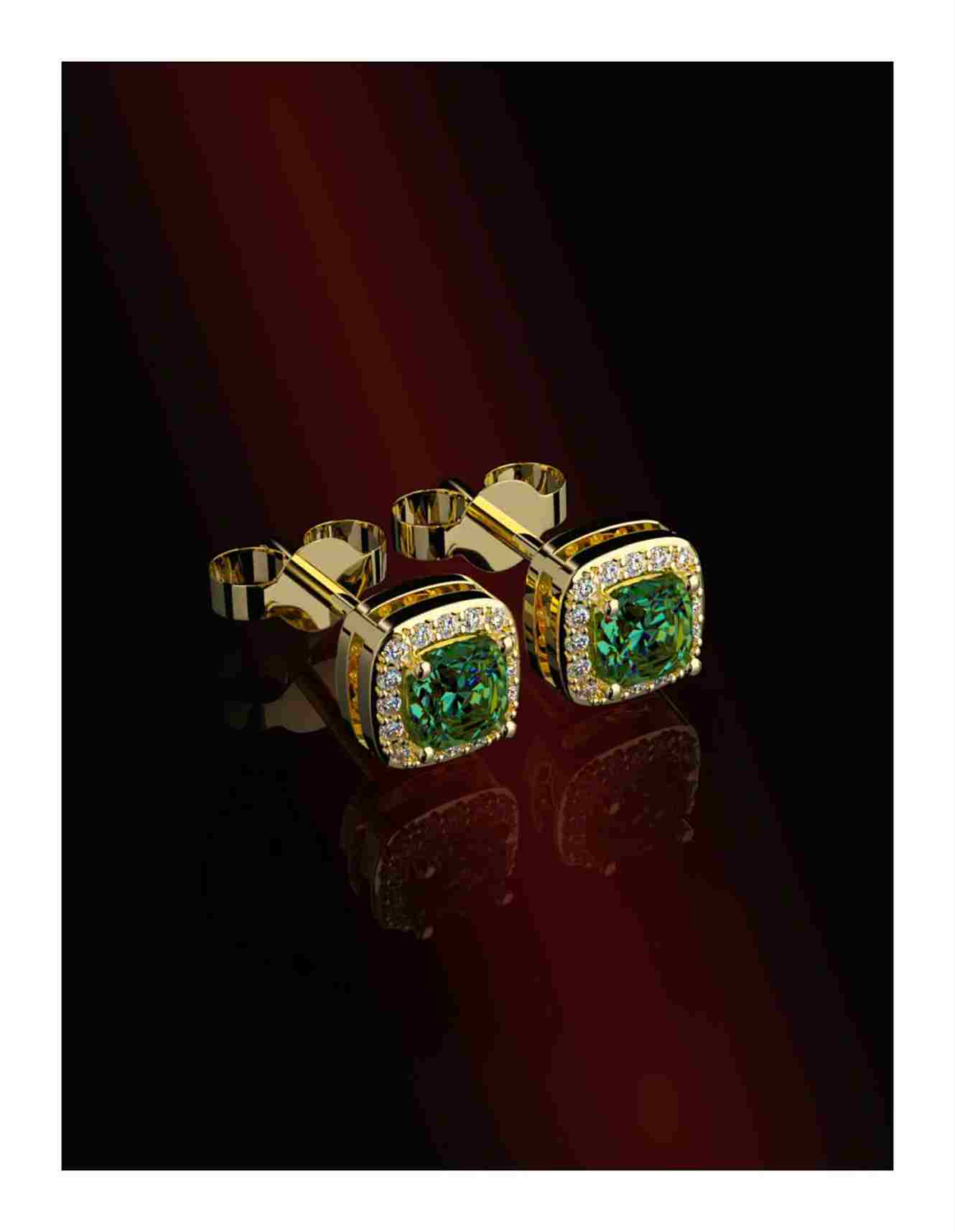 Aretes Gaia "Verde Esmeralda"