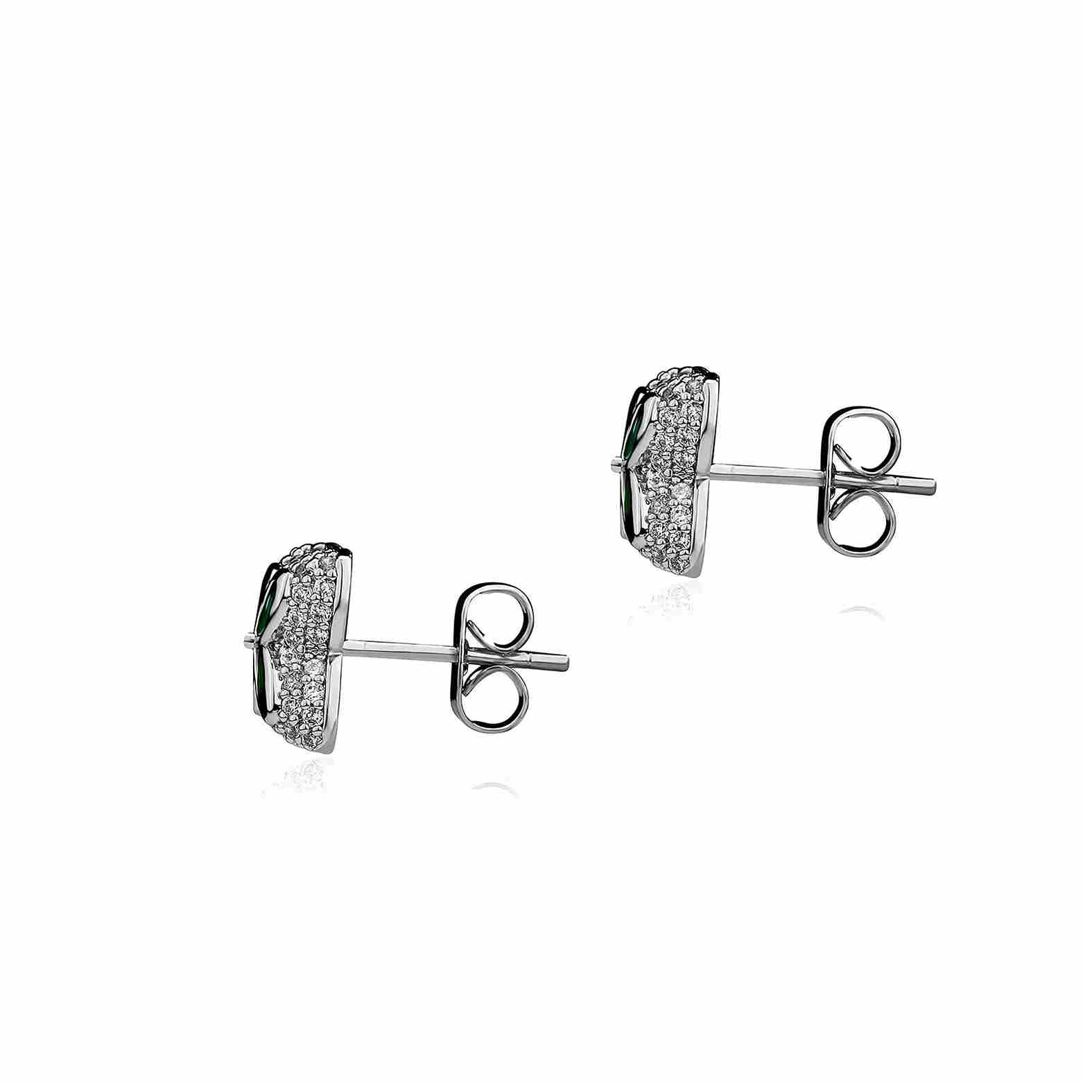 Aretes Trebol Esmeralda