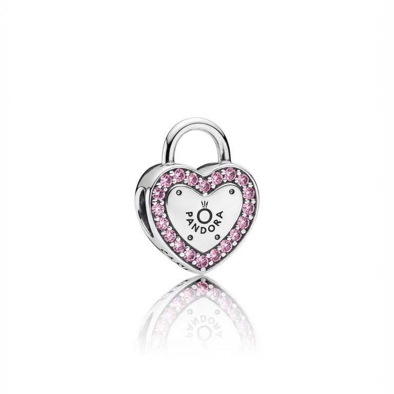 Charm Candado Corazón Filia Pink