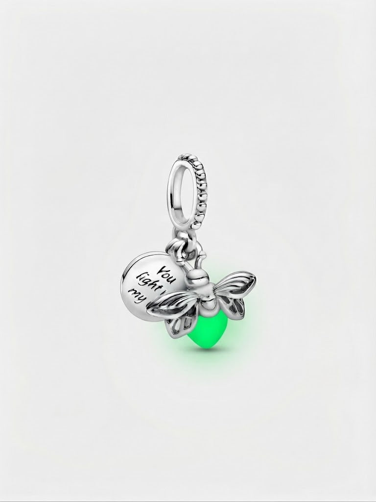 Charm Luciernaga Plata S925 (Fotoluminisense)